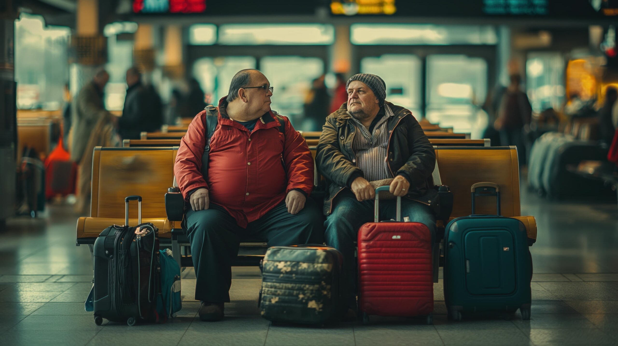Portrait Overweight Couple Traveling World World Tourism Day